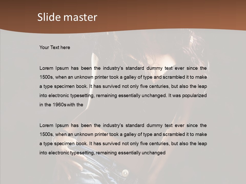 Sensuality Sexy Pose PowerPoint Template