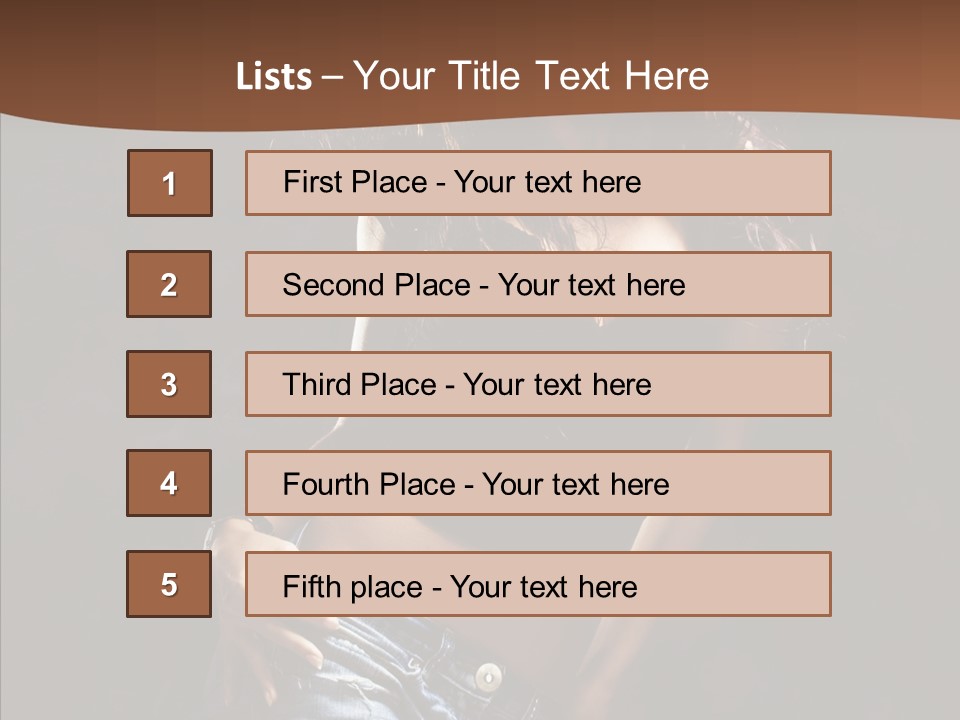 Sensuality Sexy Pose PowerPoint Template