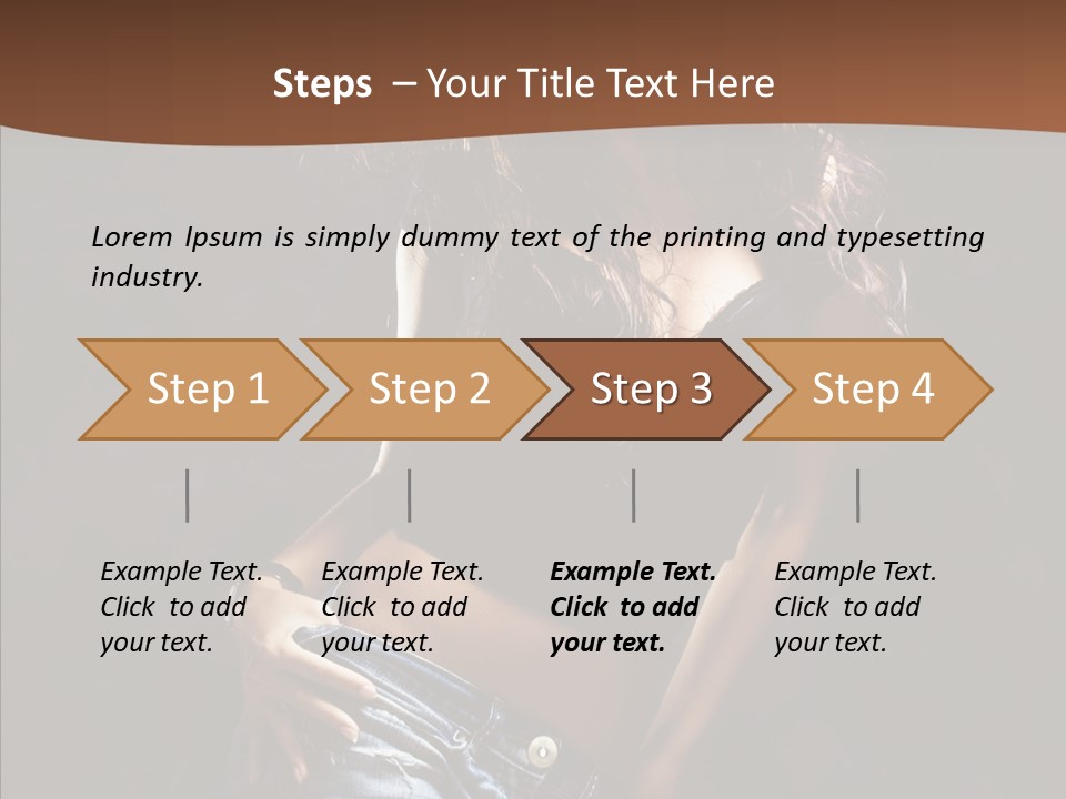 Sensuality Sexy Pose PowerPoint Template