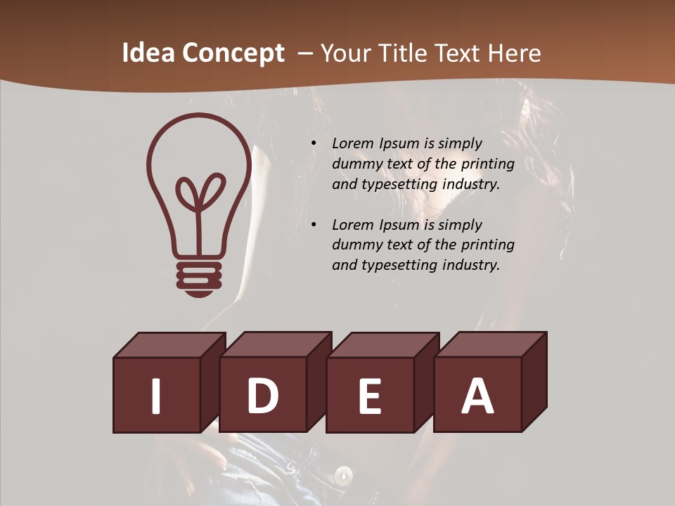 Sensuality Sexy Pose PowerPoint Template