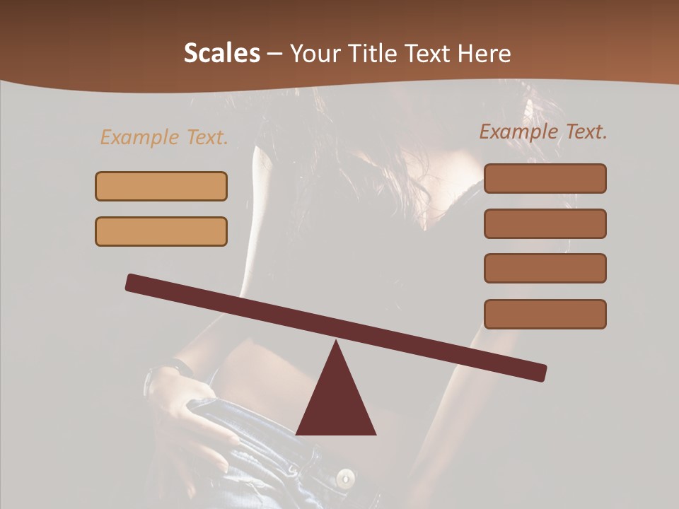 Sensuality Sexy Pose PowerPoint Template