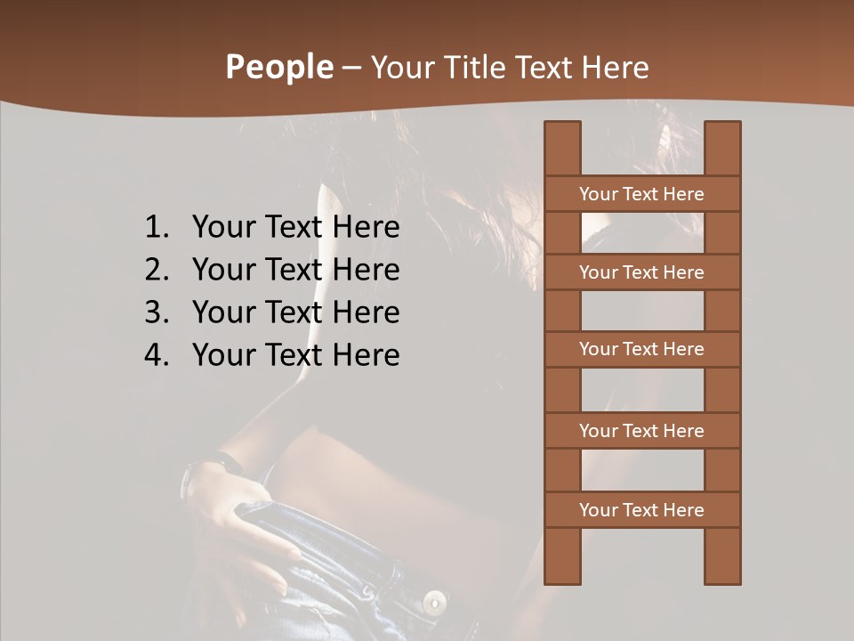 Sensuality Sexy Pose PowerPoint Template