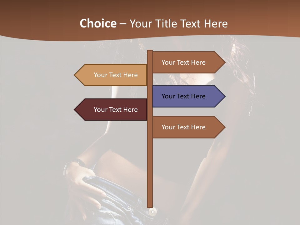 Sensuality Sexy Pose PowerPoint Template
