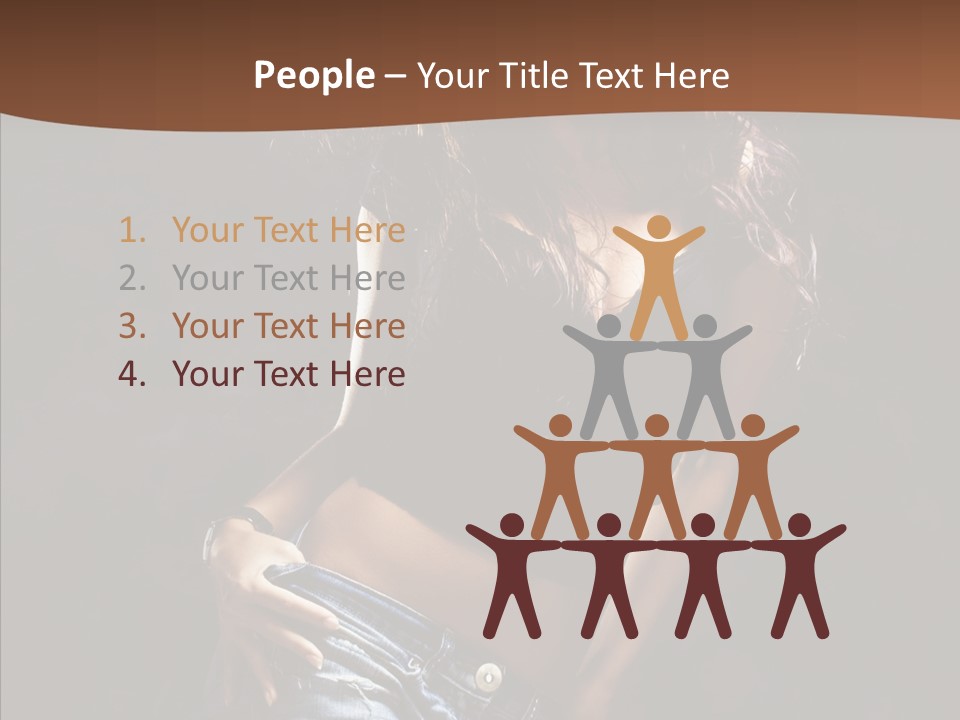 Sensuality Sexy Pose PowerPoint Template