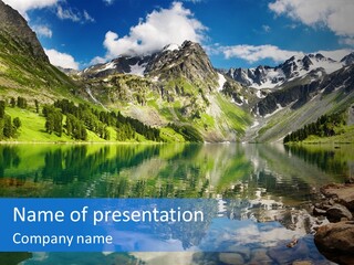 Desolate Clouds Altai PowerPoint Template