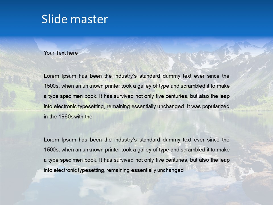 Desolate Clouds Altai PowerPoint Template