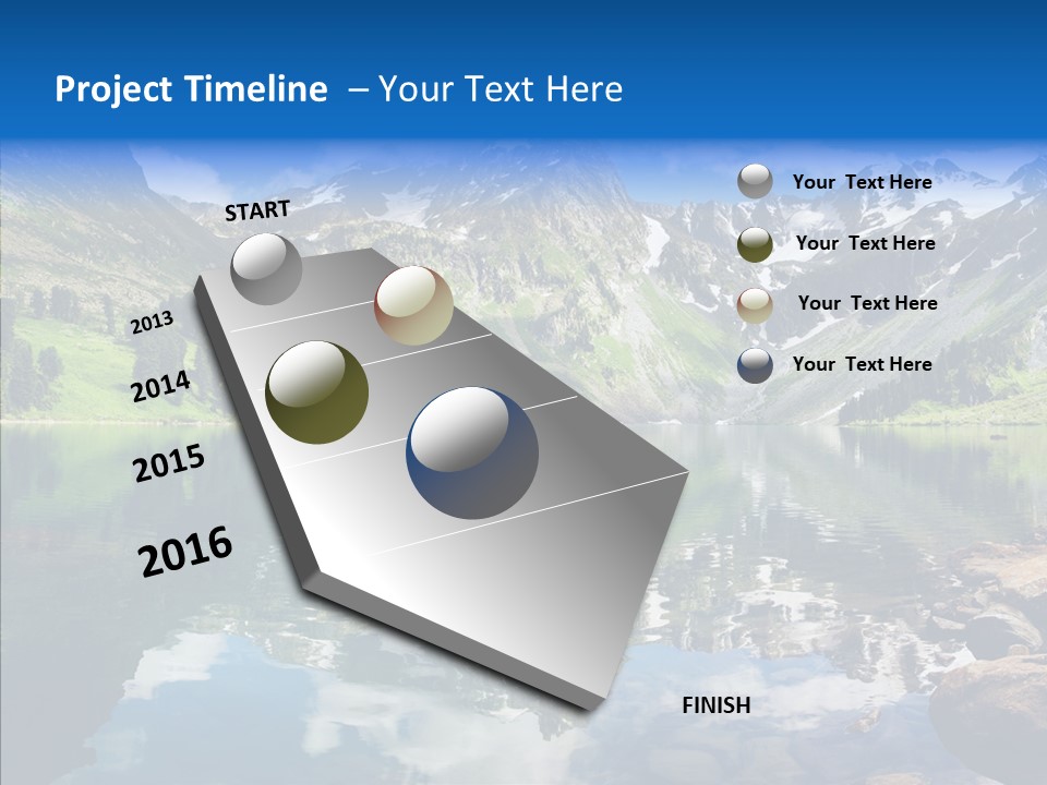 Desolate Clouds Altai PowerPoint Template