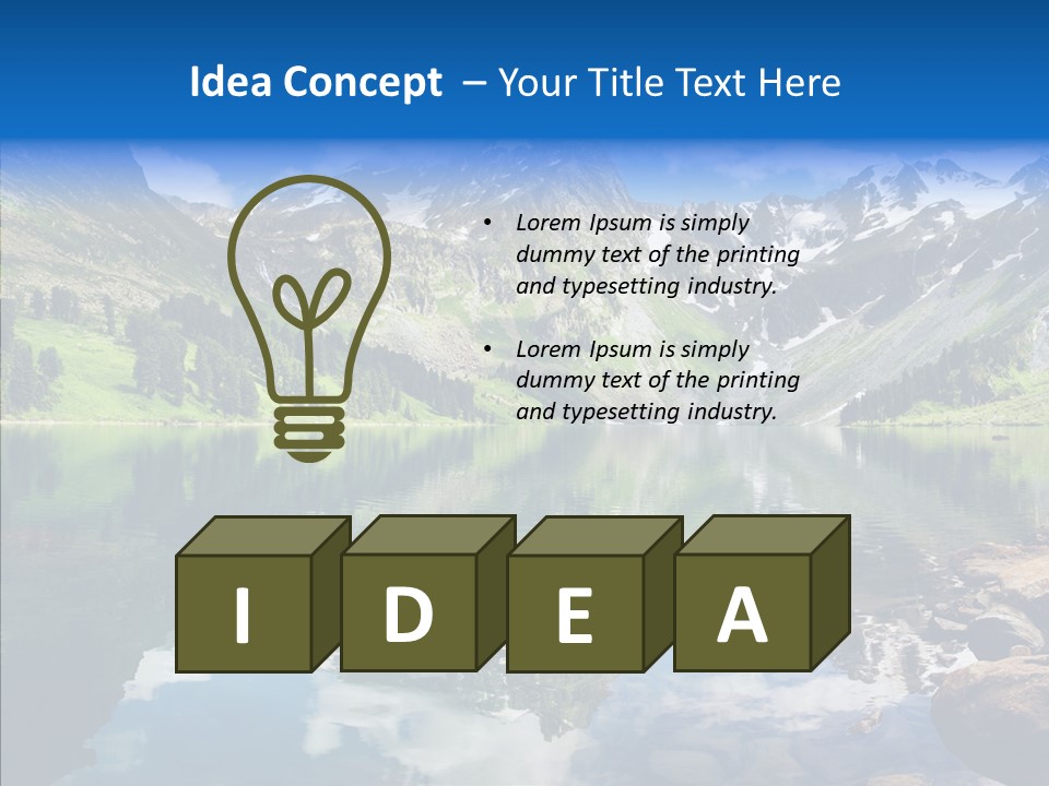 Desolate Clouds Altai PowerPoint Template