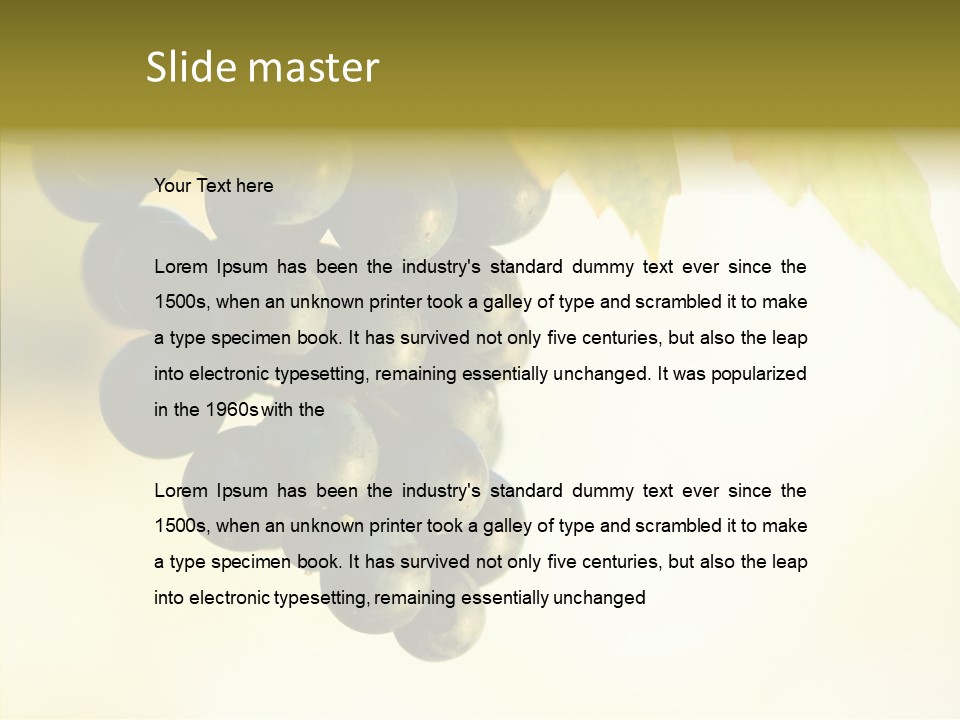 Bunch Drink Wine PowerPoint Template