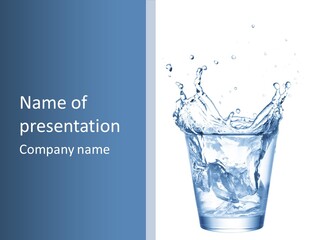 Spray Cube Drop PowerPoint Template