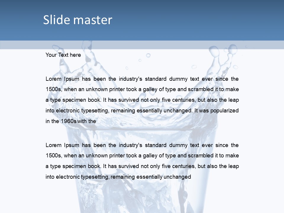 Spray Cube Drop PowerPoint Template