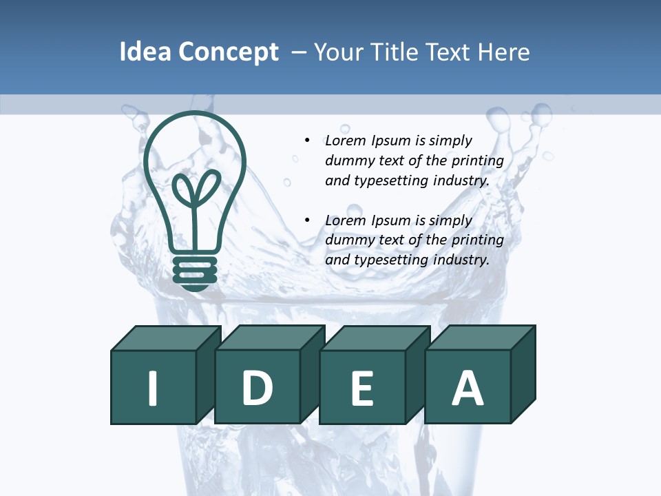 Spray Cube Drop PowerPoint Template