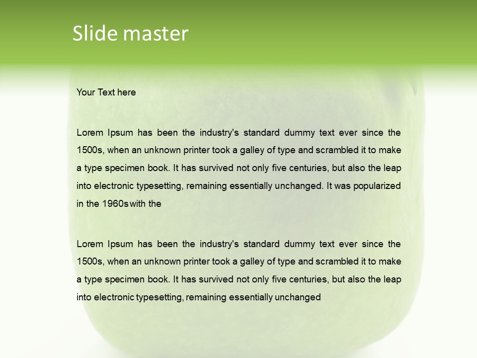 Freshness Delicious Green PowerPoint Template