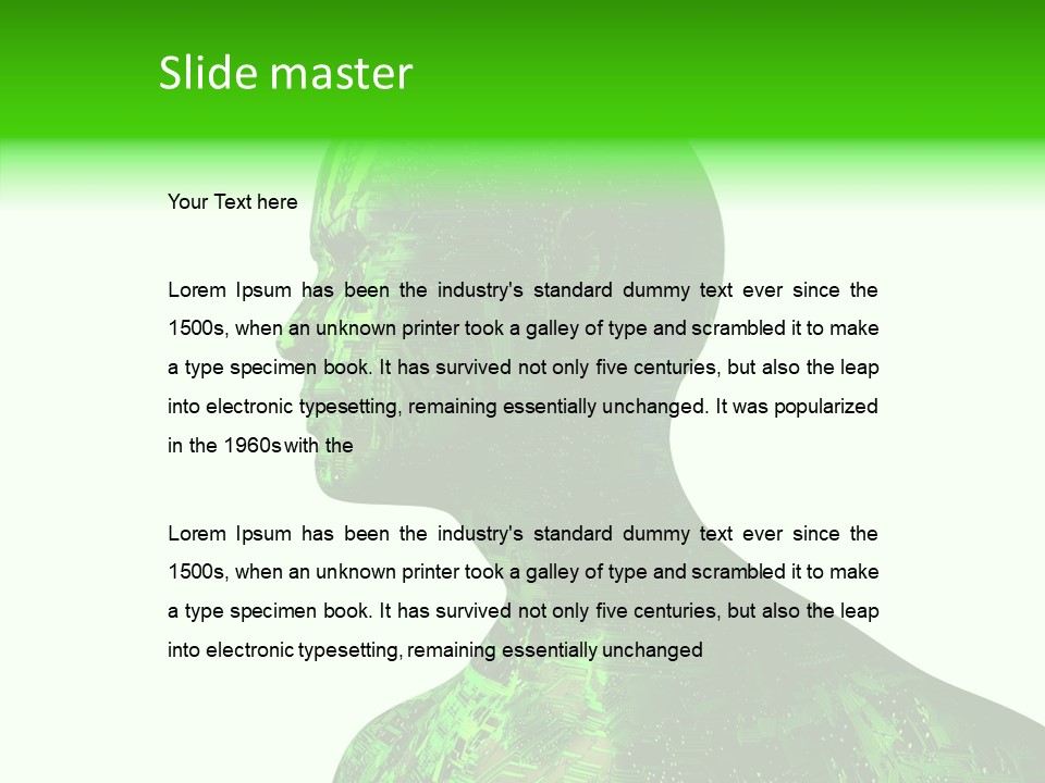 Processor Object White PowerPoint Template