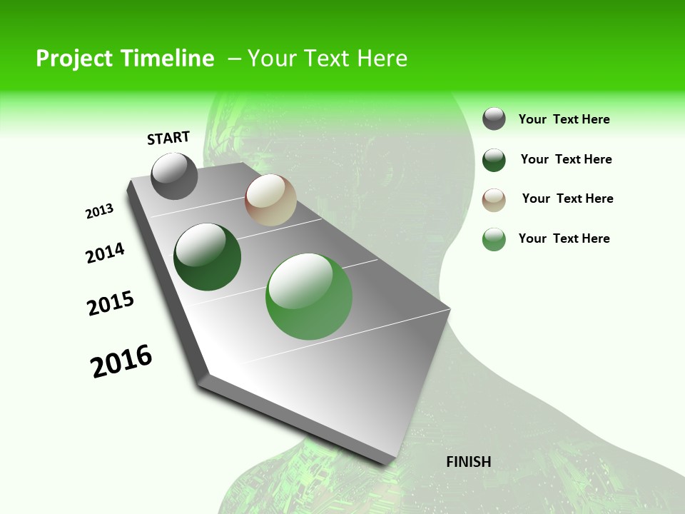 Processor Object White PowerPoint Template