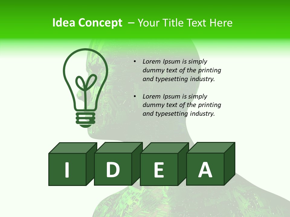 Processor Object White PowerPoint Template