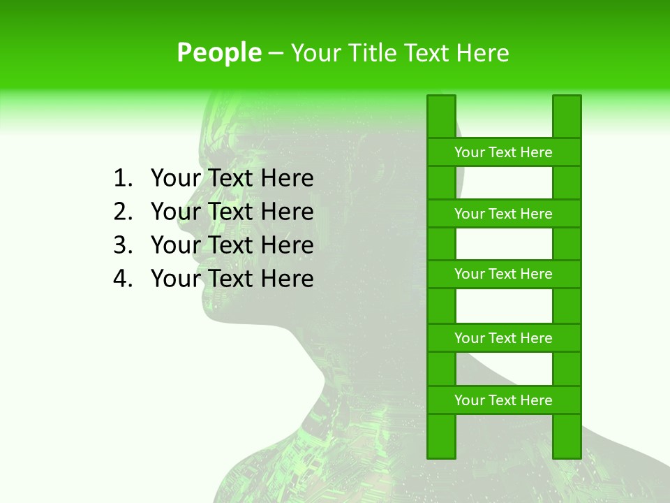 Processor Object White PowerPoint Template