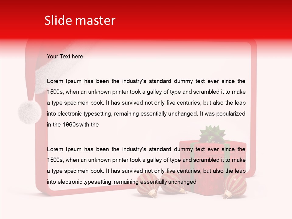 Glass Red Winter PowerPoint Template