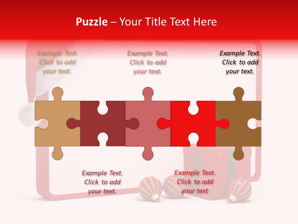 Glass Red Winter PowerPoint Template