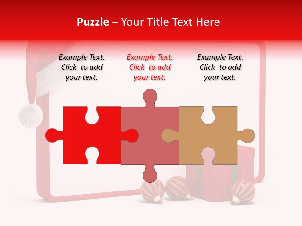 Glass Red Winter PowerPoint Template
