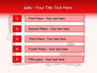 Glass Red Winter PowerPoint Template
