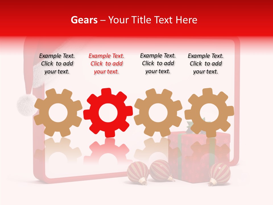 Glass Red Winter PowerPoint Template
