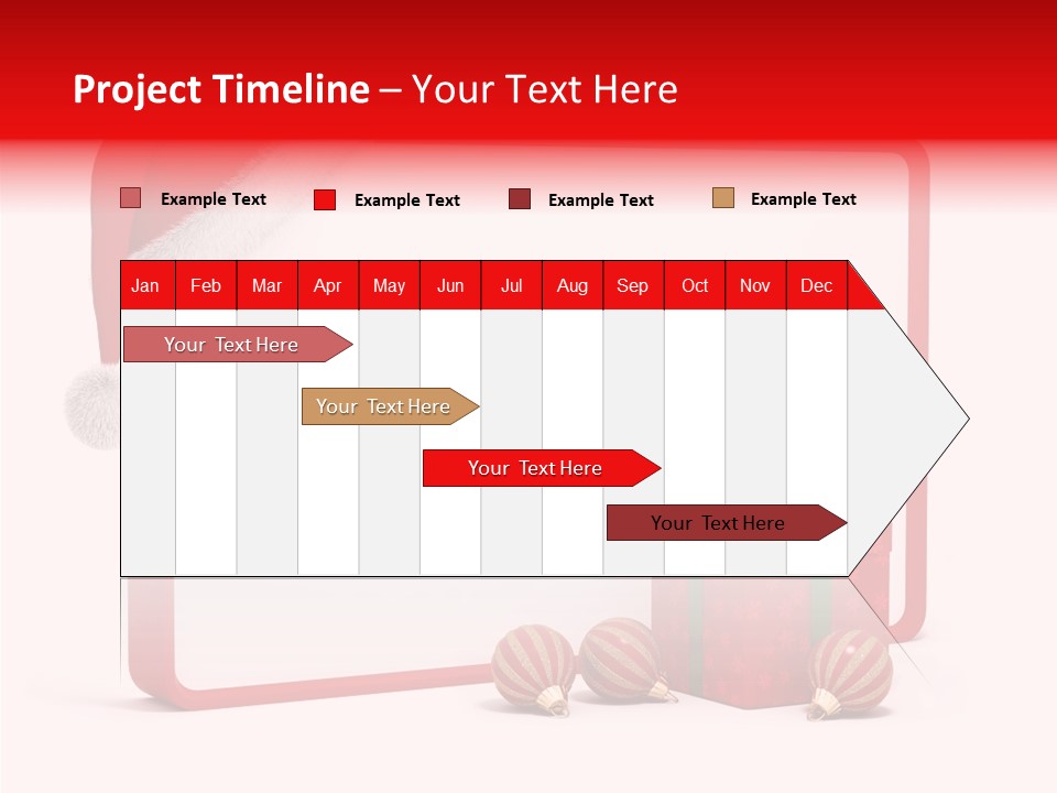 Glass Red Winter PowerPoint Template