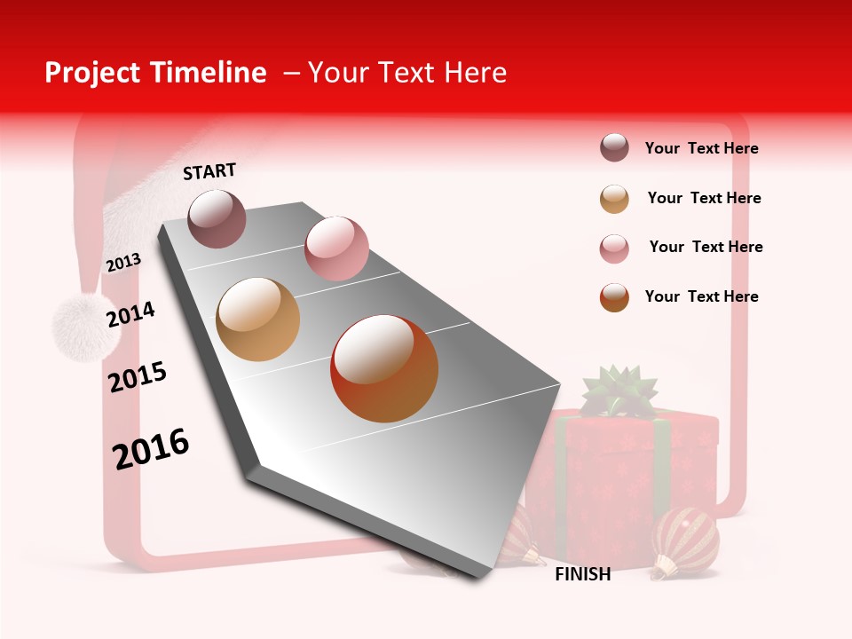 Glass Red Winter PowerPoint Template