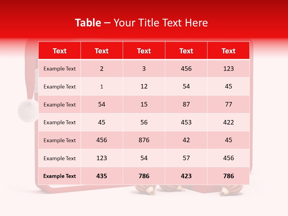 Glass Red Winter PowerPoint Template
