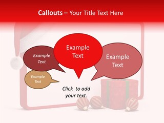 Glass Red Winter PowerPoint Template
