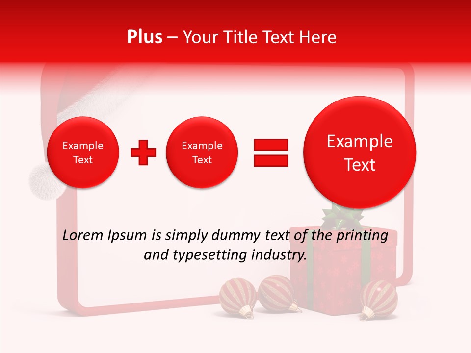 Glass Red Winter PowerPoint Template
