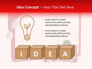 Glass Red Winter PowerPoint Template