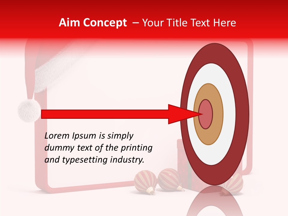 Glass Red Winter PowerPoint Template