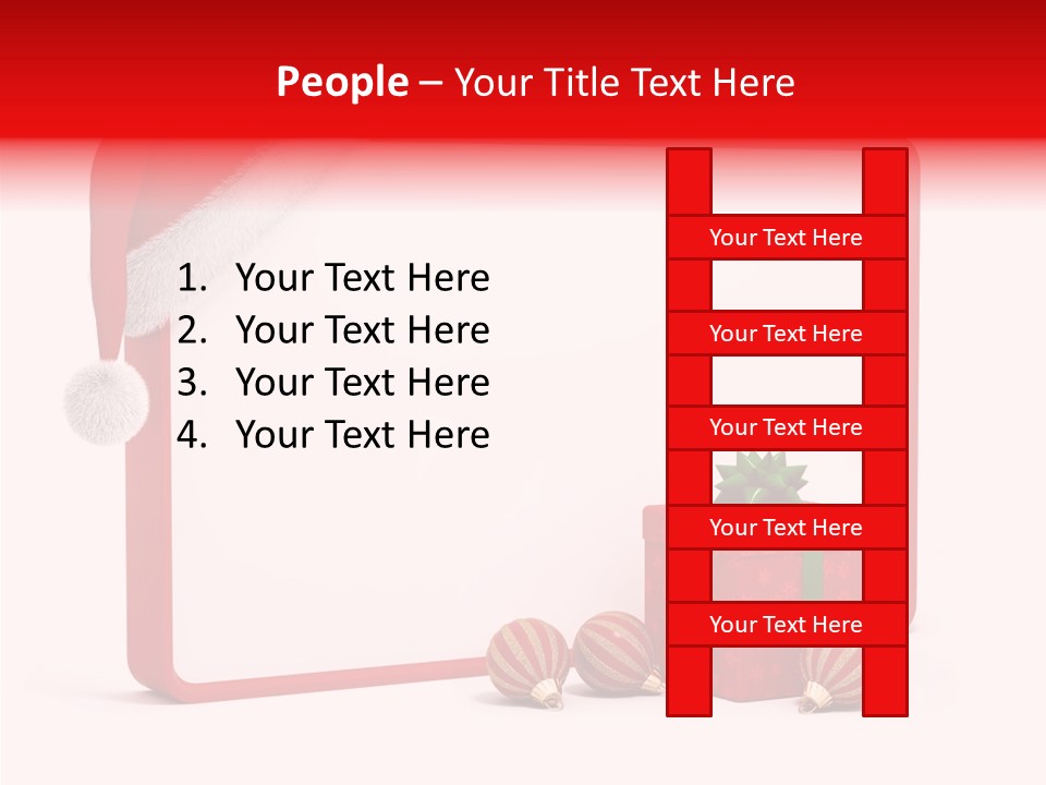 Glass Red Winter PowerPoint Template
