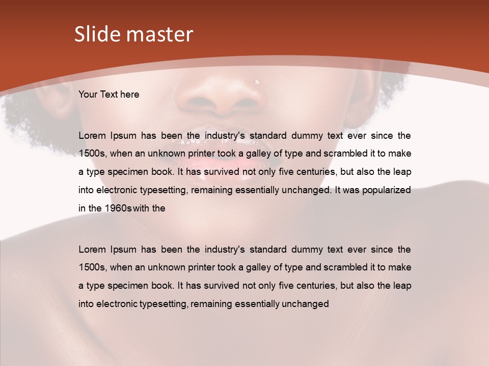 Sensual False Girl PowerPoint Template