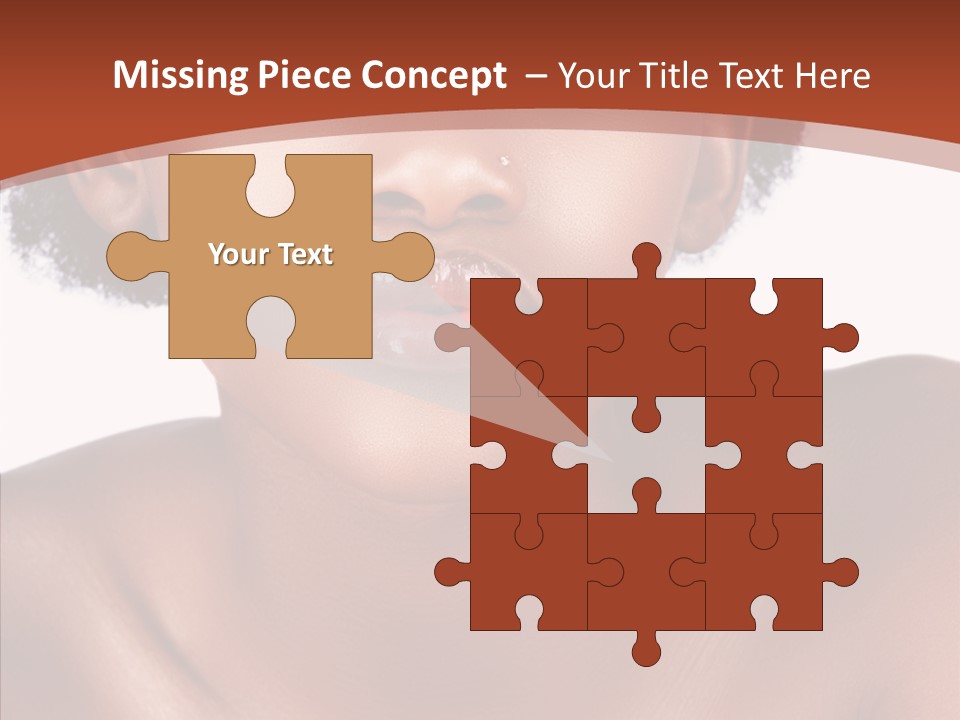 Sensual False Girl PowerPoint Template