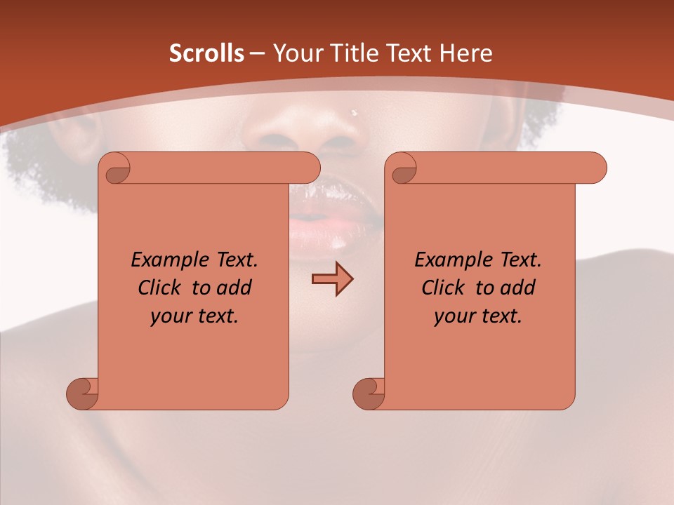 Sensual False Girl PowerPoint Template