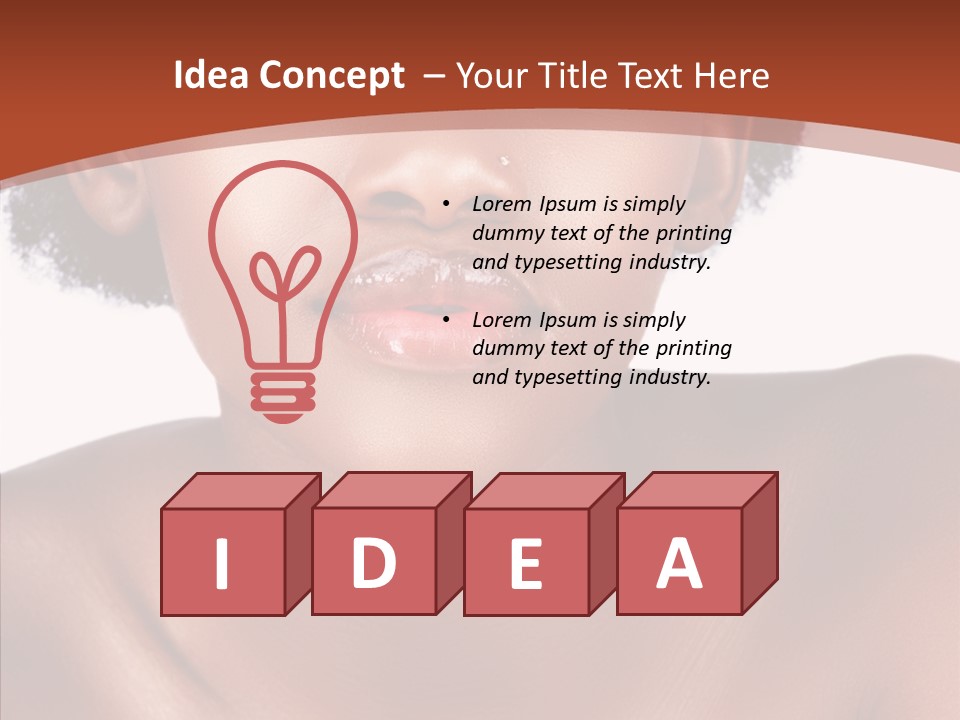 Sensual False Girl PowerPoint Template