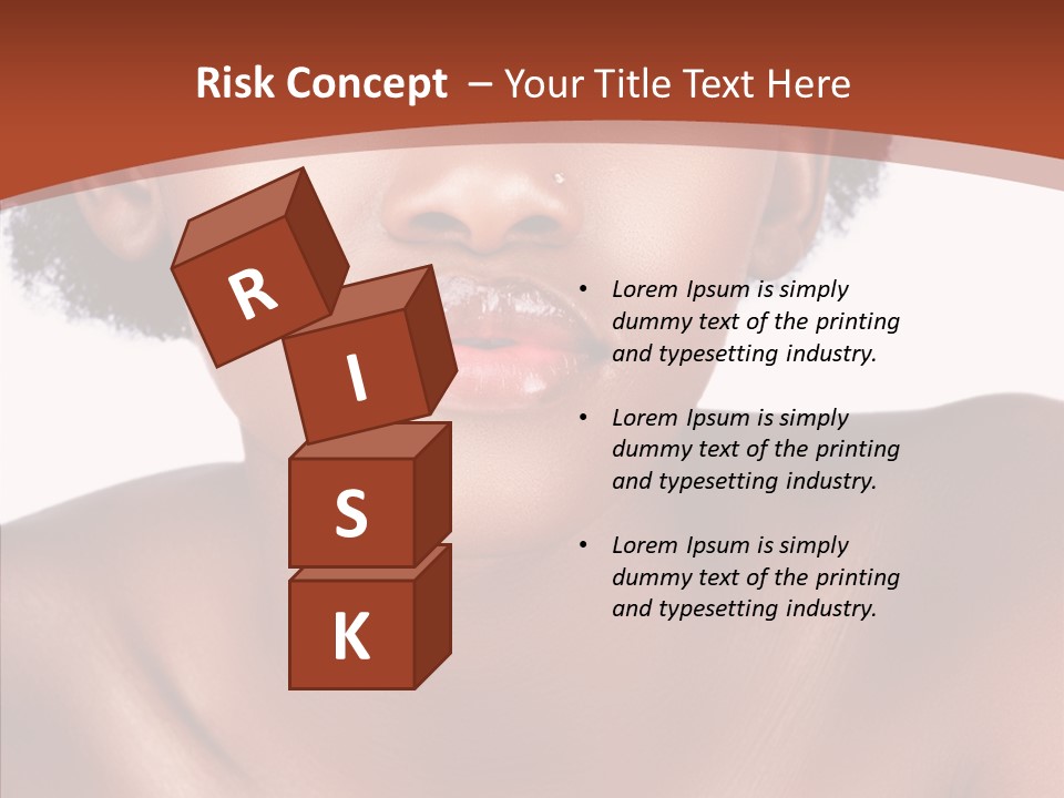 Sensual False Girl PowerPoint Template