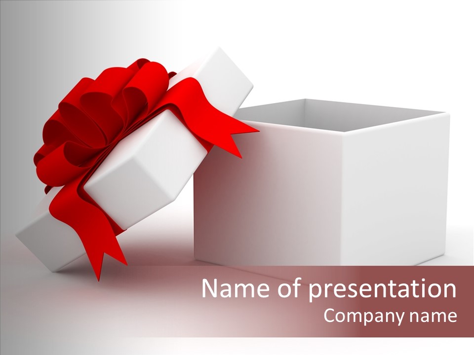 Container Celebrate Red PowerPoint Template