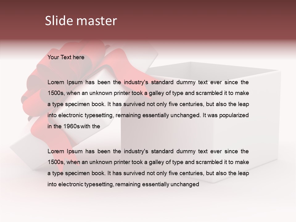 Container Celebrate Red PowerPoint Template