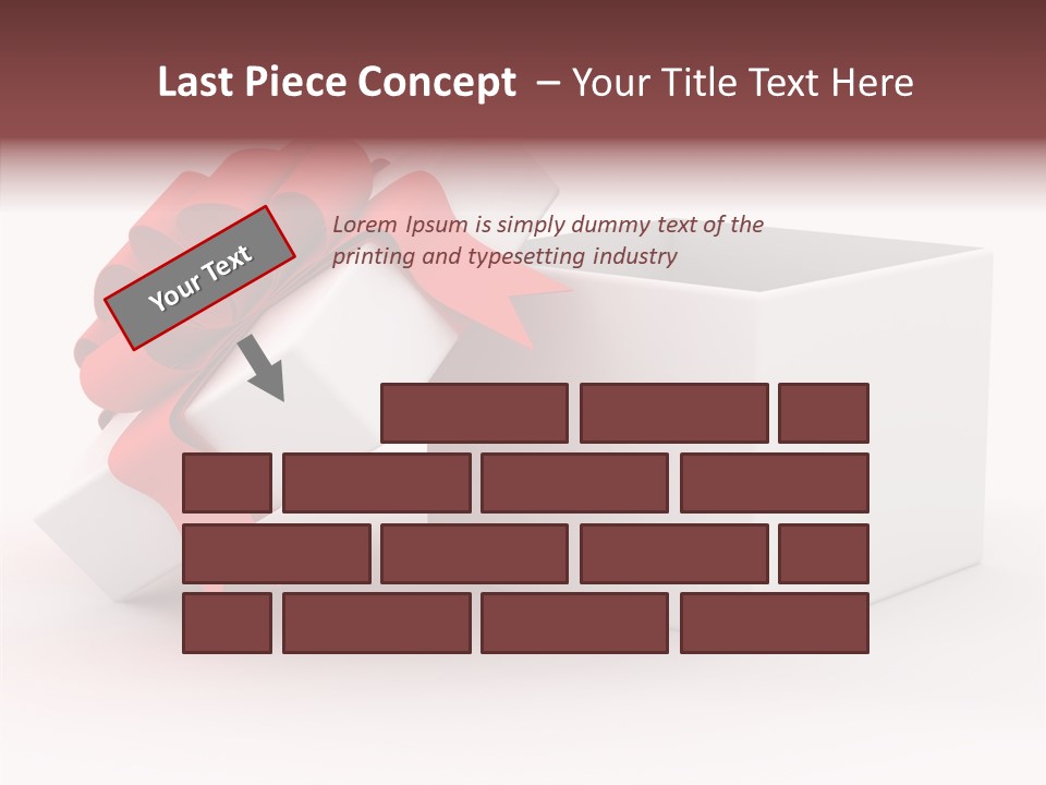 Container Celebrate Red PowerPoint Template