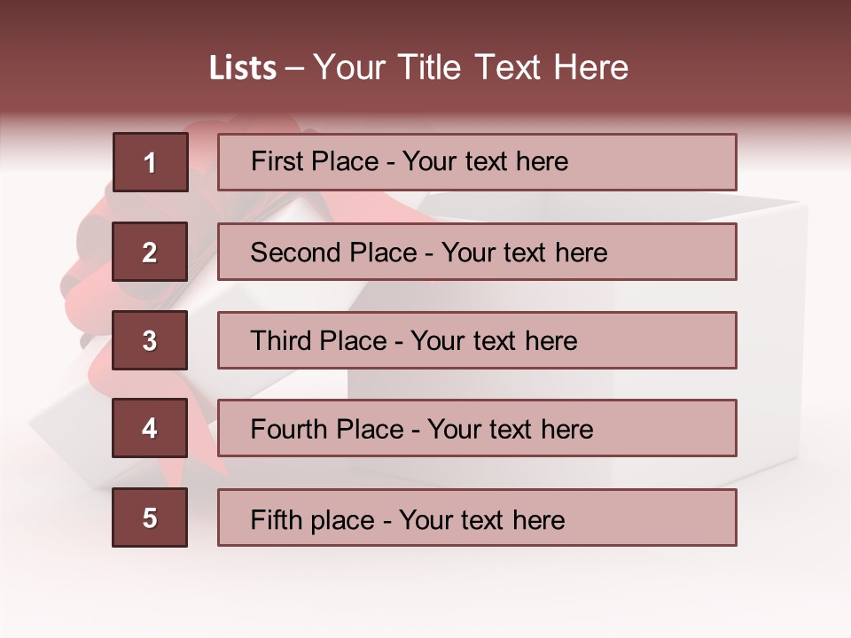 Container Celebrate Red PowerPoint Template