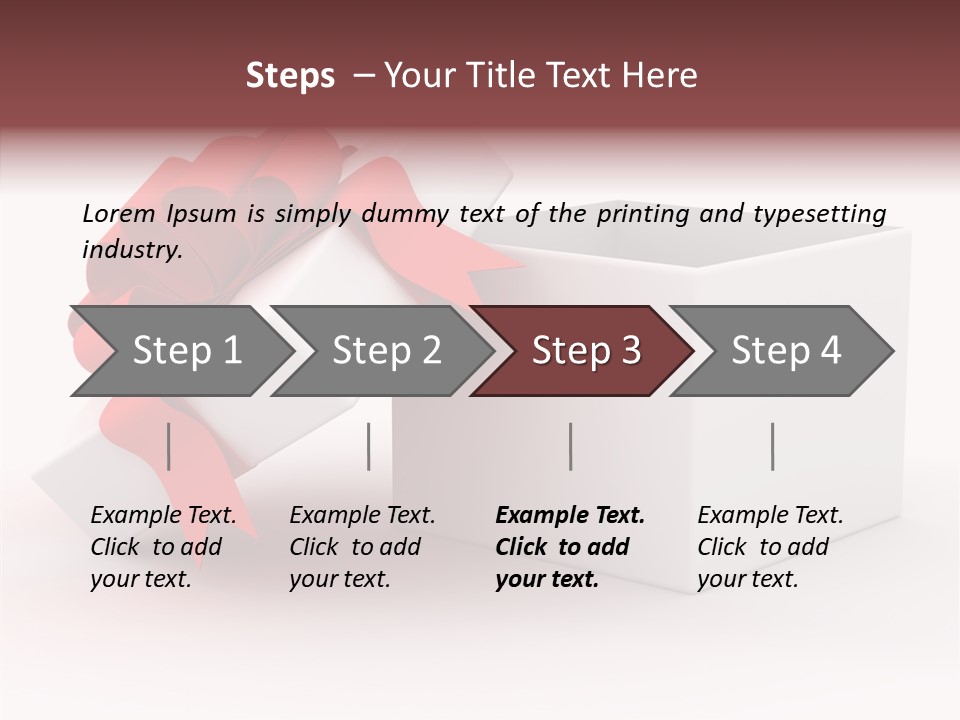 Container Celebrate Red PowerPoint Template
