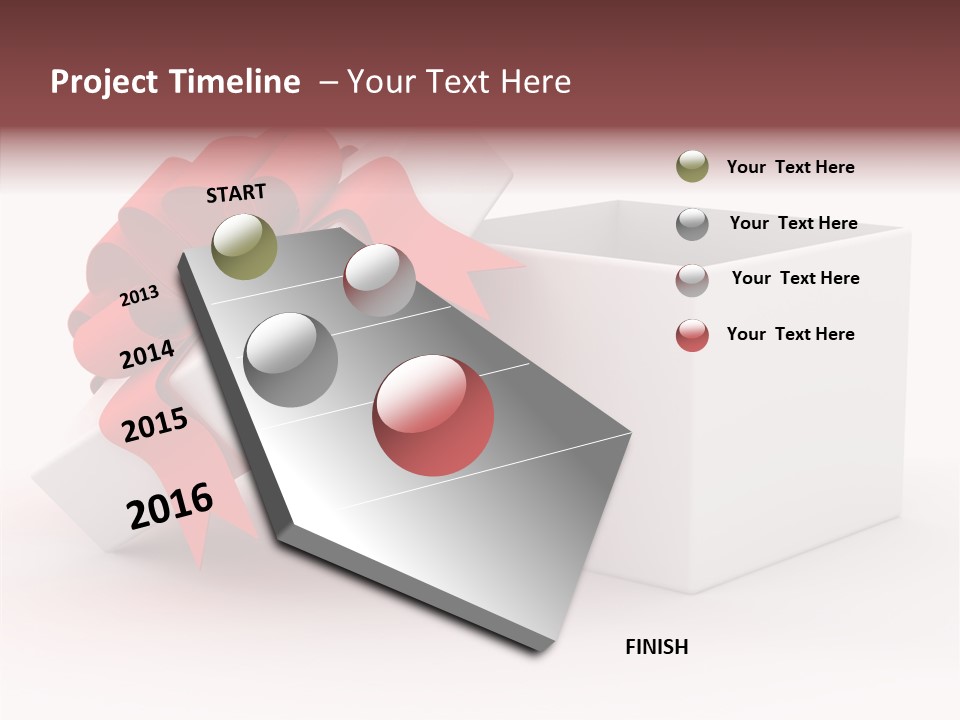 Container Celebrate Red PowerPoint Template