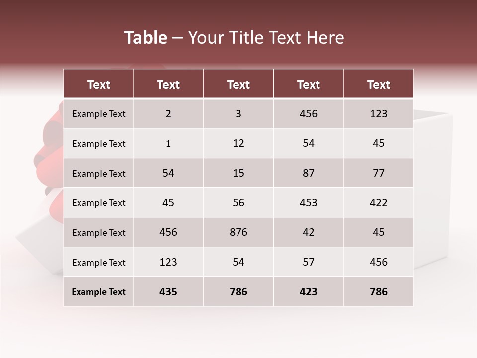 Container Celebrate Red PowerPoint Template