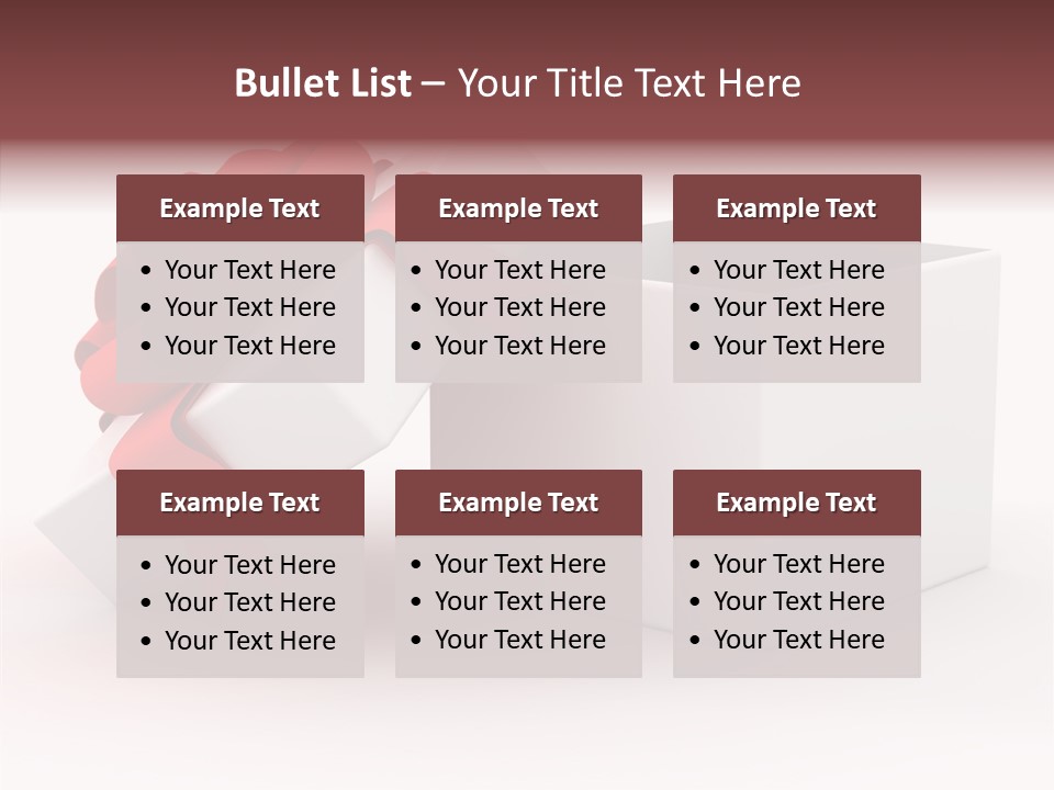 Container Celebrate Red PowerPoint Template