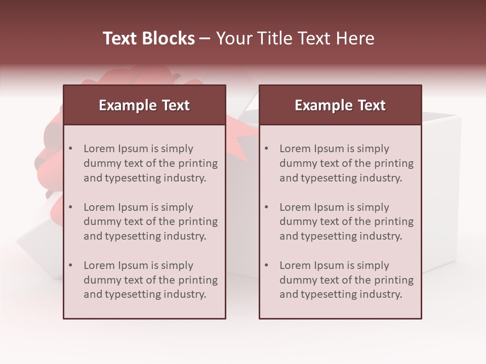 Container Celebrate Red PowerPoint Template