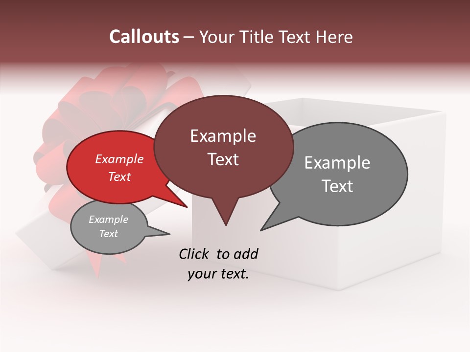 Container Celebrate Red PowerPoint Template