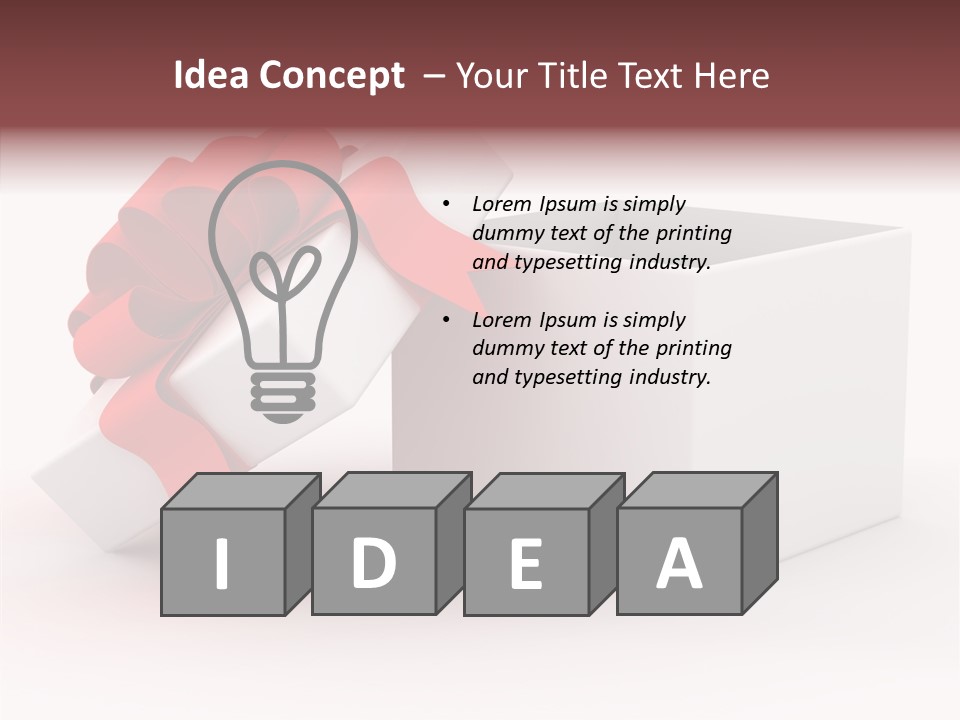 Container Celebrate Red PowerPoint Template